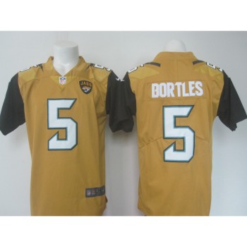 Men's Jaguars #5 Blake Bortles Gold Limited Rush Stitched NFL Jersey Men's Jaguars #5 Blake Bortles Gold Limited Rush Stitched NFL Jersey