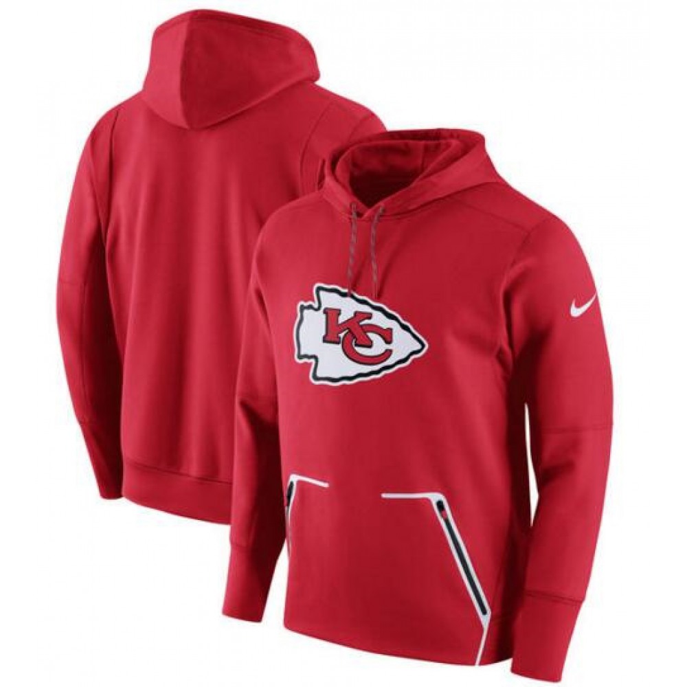 Men's Kansas City Chiefs Red Champ Drive Vapor Speed Pullover Hoodie