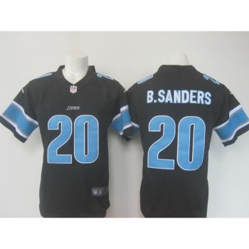Men's Lions #20 Barry Sanders Black Limited Rush Stitched NFL Jersey Men's Lions #20 Barry Sanders Black Limited Rush Stitched NFL Jersey