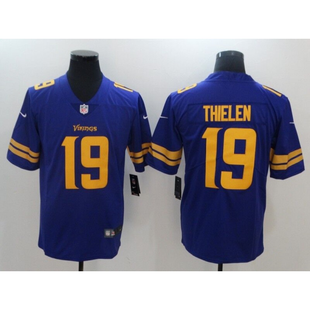 Men's Minnesota Vikings #19 Adam Thielen Purple Vapor Untouchable Limited Stitched NFL Jersey
