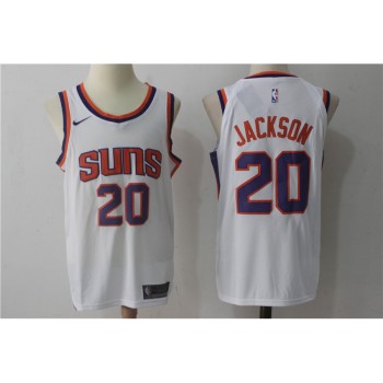 Men's Phoenix Suns #20 Josh Jackson White Stitched NBA Jersey Men's Phoenix Suns #20 Josh Jackson White Stitched NBA Jersey