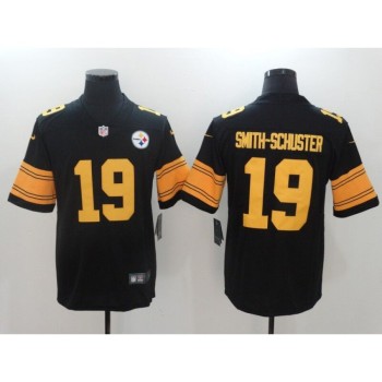 Men's Pittsburgh Steelers #19 JuJu Smith-Schuster Black Limited Rush Stitched NFL Jersey Men's Pittsburgh Steelers #19 JuJu Smith-Schuster Black Limited Rush Stitched NFL Jersey
