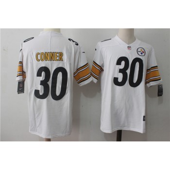 Men's Pittsburgh Steelers #30 James Conner White Stitched NFL Vapor Untouchable Limited Jersey Men's Pittsburgh Steelers #30 James Conner White Stitched NFL Vapor Untouchable Limited Jersey