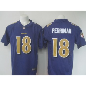 Men's Ravens #18 Breshad Perriman Purple Limited Rush NFL Jersey Men's Ravens #18 Breshad Perriman Purple Limited Rush NFL Jersey