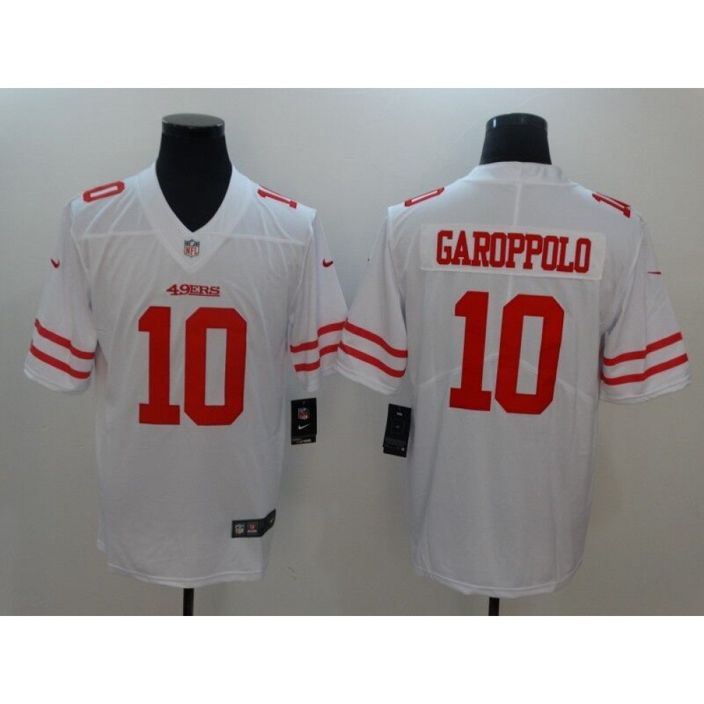 Men's San Francisco 49ers #10 Jimmy Garoppolo White Vapor Untouchable Limited Stitched NFL Jersey