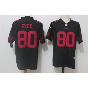 Men's San Francisco 49ers #80 Jerry Rice Black Alternate Stitched NFL Vapor Untouchable Limited Jersey Men's San Francisco 49ers #80 Jerry Rice Black Alternate Stitched NFL Vapor Untouchable Limited Jersey