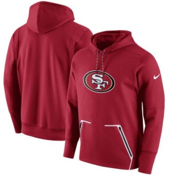 Men's San Francisco 49ers Scarlet Champ Drive Vapor Speed Pullover Hoodie Men's San Francisco 49ers Scarlet Champ Drive Vapor Speed Pullover Hoodie