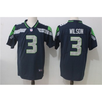 Men's Seattle Seahawks #3 Russell Wilson Steel Blue Team Color Stitched NFL Vapor Untouchable Limited Jersey Men's Seattle Seahawks #3 Russell Wilson Steel Blue Team Color Stitched NFL Vapor Untouchable Limited Jersey
