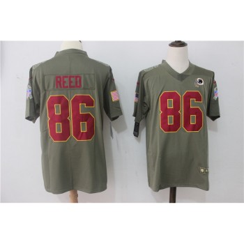 Men's Washington Redskins #86 Jordan Reed Olive Salute To Service Limited Stitched NFL Jersey Men's Washington Redskins #86 Jordan Reed Olive Salute To Service Limited Stitched NFL Jersey