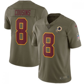 Men's Washington Redskins #8 Kirk Cousins Olive Salute to Service Limited Stitched NFL Jersey