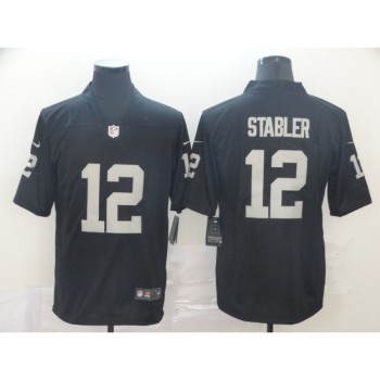 Men's Oakland Raiders #12 Kenny Stabler Black Vapor Untouchable Limited Stitched NFL Jersey Men's Oakland Raiders #12 Kenny Stabler Black Vapor Untouchable Limited Stitched NFL Jersey