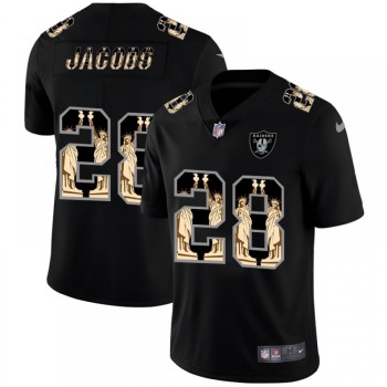 Men's Oakland Raiders #28 Josh Jacobs 2019 Black Statue of Liberty Limited Stitched NFL Jersey Men's Oakland Raiders #28 Josh Jacobs 2019 Black Statue of Liberty Limited Stitched NFL Jersey