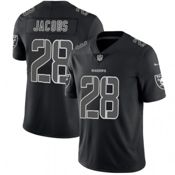 Men's Oakland Raiders #28 Josh Jacobs Black Impact Limited Stitched NFL Jersey Men's Oakland Raiders #28 Josh Jacobs Black Impact Limited Stitched NFL Jersey