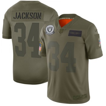 Men's Oakland Raiders #34 Bo Jackson 2019 Camo Salute To Service Limited Stitched NFL Jersey Men's Oakland Raiders #34 Bo Jackson 2019 Camo Salute To Service Limited Stitched NFL Jersey