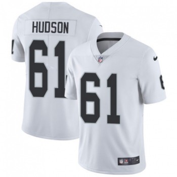 Men's Oakland Raiders #61 Rodney Hudson White Limited Stitched NFL Jersey Men's Oakland Raiders #61 Rodney Hudson White Limited Stitched NFL Jersey