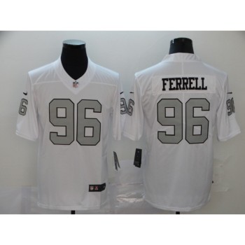 Men's Oakland Raiders #96 Clelin Ferrell White Color Rush Limited Stitched NFL Jersey Men's Oakland Raiders #96 Clelin Ferrell White Color Rush Limited Stitched NFL Jersey