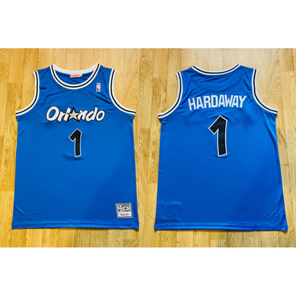 Men's Orlando Magic #1 Penny Hardaway Blue Stitched NBA Jersey