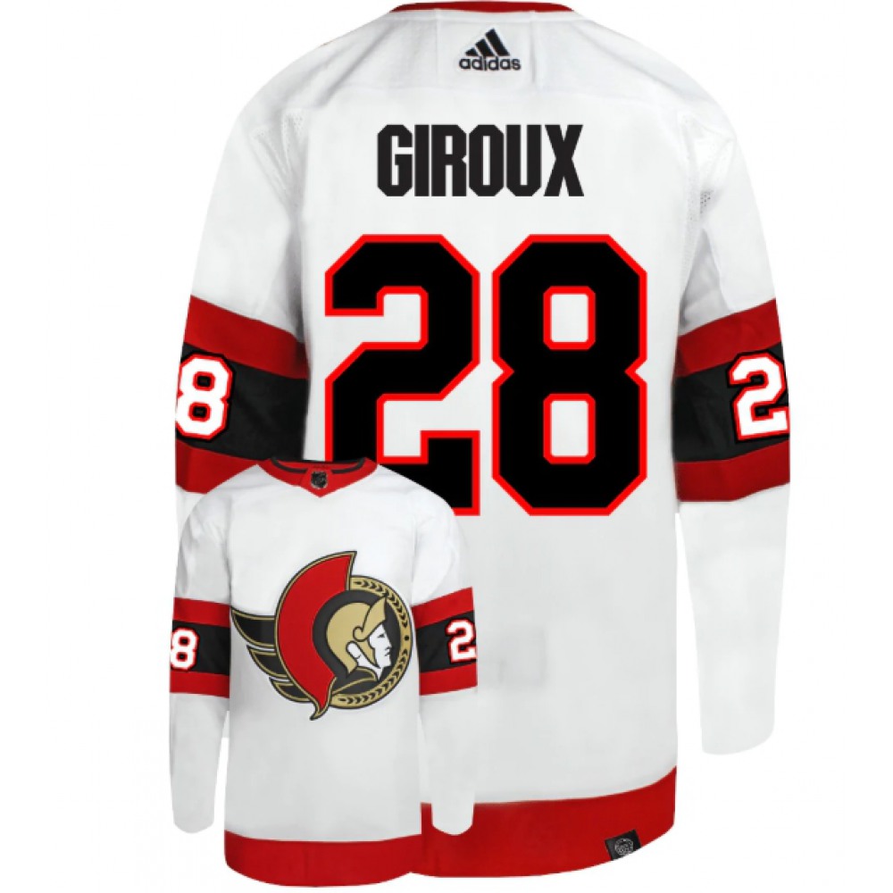 Men's Ottawa Senators #28 Claude Giroux White Stitched Home Jersey