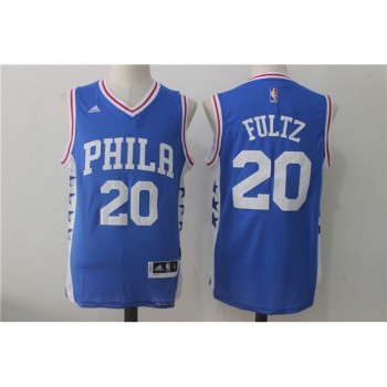 Men's Philadelphia 76ers #20 Fultz Blue Stitched NBA Jersey