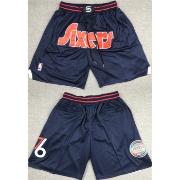 Men's Philadelphia 76ers Navy Shorts (Run Small)