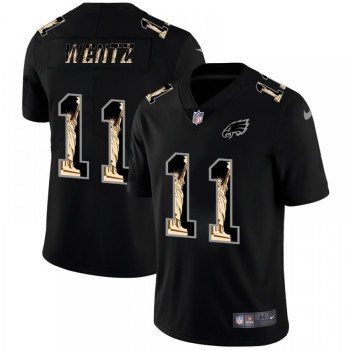 Men's Philadelphia Eagles #11 Carson Wentz 2019 Black Statue of Liberty Limited Stitched NFL Jersey Men's Philadelphia Eagles #11 Carson Wentz 2019 Black Statue of Liberty Limited Stitched NFL Jersey