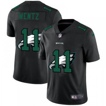 Men's Philadelphia Eagles #11 Carson Wentz Black Shadow Logo Limited Stitched Jersey Men's Philadelphia Eagles #11 Carson Wentz Black Shadow Logo Limited Stitched Jersey