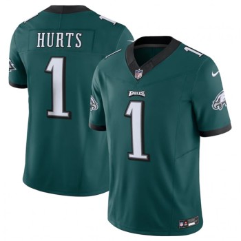 Men's Philadelphia Eagles #1 Jalen Hurts Green 2023 F.U.S.E. Vapor Untouchable Limited Stitched Football Jersey Men's Philadelphia Eagles #1 Jalen Hurts Green 2023 F.U.S.E. Vapor Untouchable Limited Stitched Football Jersey