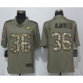 Men's Philadelphia Eagles #36 Jay Ajayi Olive Camo Salute To Service Limited Stitched NFL Jersey Men's Philadelphia Eagles #36 Jay Ajayi Olive Camo Salute To Service Limited Stitched NFL Jersey