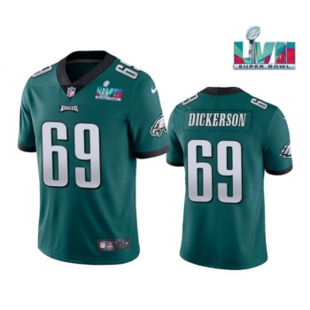 Men's Philadelphia Eagles #69 Landon Dickerson Green Super Bowl LVII Patch Vapor Untouchable Limited Stitched Jersey Men's Philadelphia Eagles #69 Landon Dickerson Green Super Bowl LVII Patch Vapor Untouchable Limited Stitched Jersey