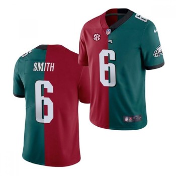 Men's Philadelphia Eagles #6 DeVonta Smith 2021 Red/Green Split Stitched Jersey Men's Philadelphia Eagles #6 DeVonta Smith 2021 Red/Green Split Stitched Jersey