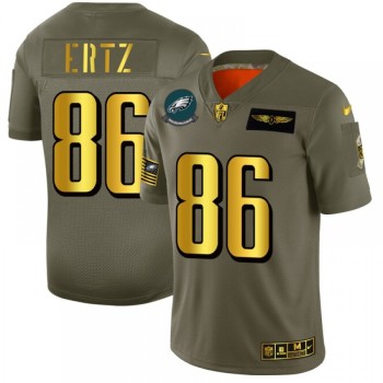 Men's Philadelphia Eagles #86 Zach Ertz 2019 Olive/Gold Salute To Service Limited Stitched NFL Jersey Men's Philadelphia Eagles #86 Zach Ertz 2019 Olive/Gold Salute To Service Limited Stitched NFL Jersey