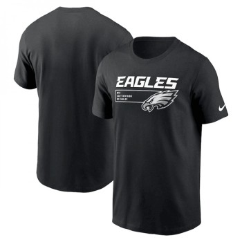 Men's Philadelphia Eagles Black Division Essential T-Shirt Men's Philadelphia Eagles Black Division Essential T-Shirt