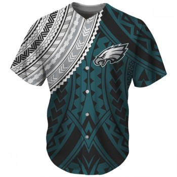 Men's Philadelphia Eagles Green Baseball Jersey Men's Philadelphia Eagles Green Baseball Jersey