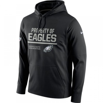 Men's Philadelphia Eagles Black Circuit Property Of Performance Pullover Hoodie