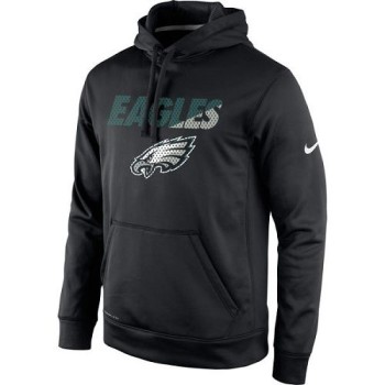 Men's Philadelphia Eagles Black Kick Off Staff Performance Pullover Hoodie
