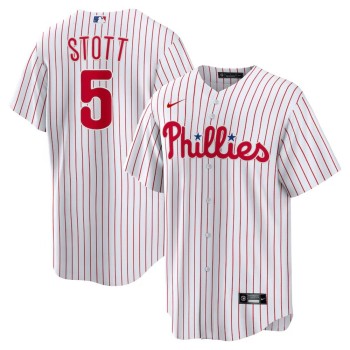Men's Philadelphia Phillies #5 Bryson Stott White Cool Base Stitched Baseball Jersey