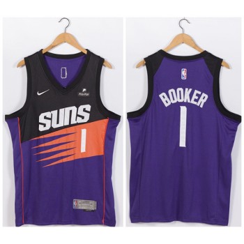 Men's Phoenix Suns #1 Devin Booker Purple Stitched Jersey Men's Phoenix Suns #1 Devin Booker Purple Stitched Jersey