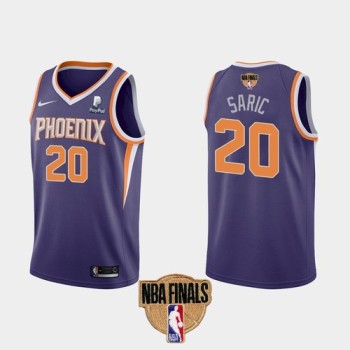 Men's Phoenix Suns #20 Dario Saric 2021 Purple NBA Finals Icon Edition Stitched Jersey Men's Phoenix Suns #20 Dario Saric 2021 Purple NBA Finals Icon Edition Stitched Jersey