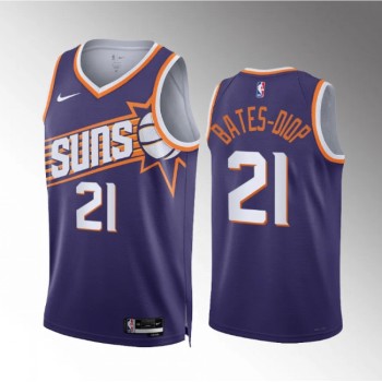 Men's Phoenix Suns #21 Keita Bates-Diop Purple Icon Edition Stitched Basketball Jersey Men's Phoenix Suns #21 Keita Bates-Diop Purple Icon Edition Stitched Basketball Jersey