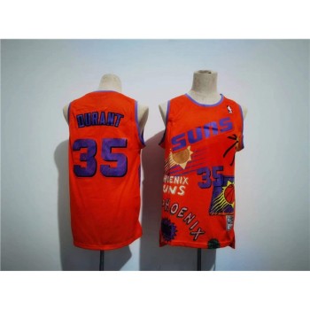 Men's Phoenix Suns #35 Kevin Durant Orange Throwback Swingman Stitched Jersey Men's Phoenix Suns #35 Kevin Durant Orange Throwback Swingman Stitched Jersey