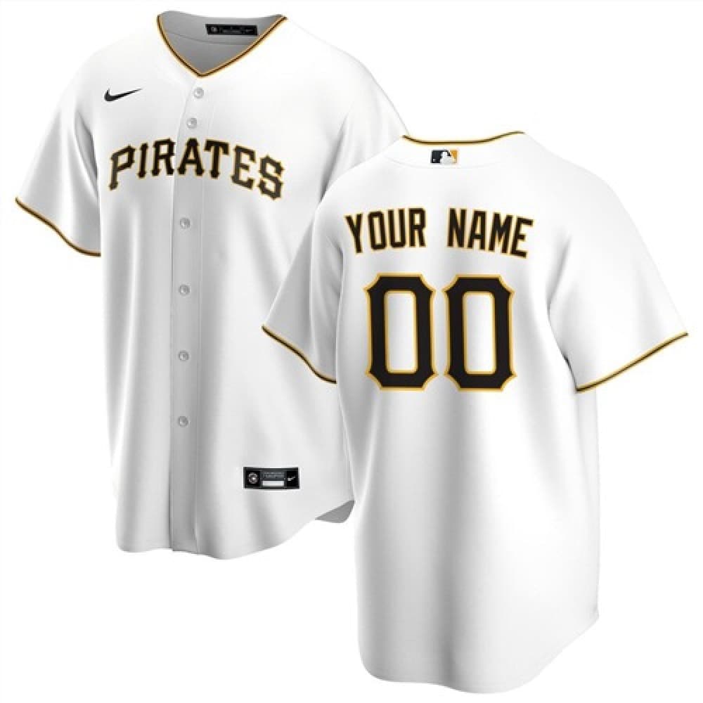 Youth Pittsburgh Pirates White Stitched Baseball Custom Jersey