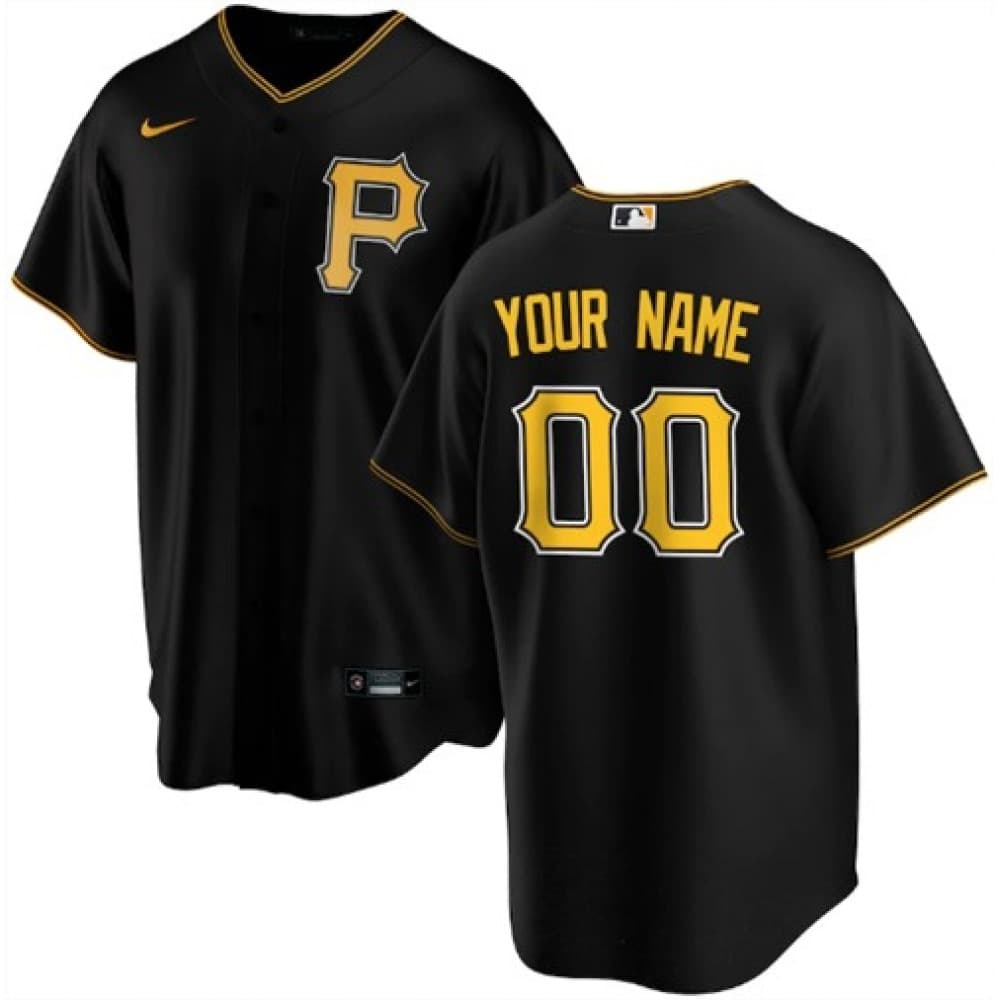 Youth Pittsburgh Pirates Black Stitched Baseball Custom Jersey
