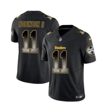 Men's Pittsburgh Steelers #11 Allen Robinson II Black 2023 F.U.S.E. Smoke Vapor Untouchable Limited Stitched Jersey Men's Pittsburgh Steelers #11 Allen Robinson II Black 2023 F.U.S.E. Smoke Vapor Untouchable Limited Stitched Jersey