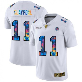 Men's Pittsburgh Steelers #11 Chase Claypool 2020 White Crucial Catch Limited Stitched Jersey Men's Pittsburgh Steelers #11 Chase Claypool 2020 White Crucial Catch Limited Stitched Jersey