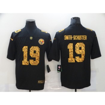 Men's Pittsburgh Steelers #19 JuJu Smith-Schuster 2020 Black Leopard Print Fashion Limited Stitched Jersey Men's Pittsburgh Steelers #19 JuJu Smith-Schuster 2020 Black Leopard Print Fashion Limited Stitched Jersey