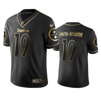 Men's Pittsburgh Steelers #19 JuJu Smith-Schuster Black 2019 Golden Edition Limited Stitched NFL Jersey Men's Pittsburgh Steelers #19 JuJu Smith-Schuster Black 2019 Golden Edition Limited Stitched NFL Jersey