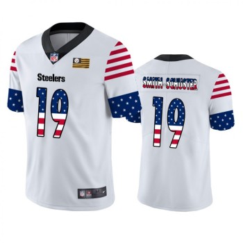 Men's Pittsburgh Steelers #19 JuJu Smith-Schuster White 2019 USA Flag Fashion Limited Stitched NFL Jersey Men's Pittsburgh Steelers #19 JuJu Smith-Schuster White 2019 USA Flag Fashion Limited Stitched NFL Jersey