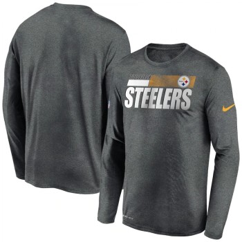 Men's Pittsburgh Steelers 2020 Grey Sideline Impact Legend Performance Long Sleeve T-Shirt Men's Pittsburgh Steelers 2020 Grey Sideline Impact Legend Performance Long Sleeve T-Shirt
