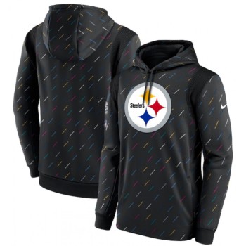 Men's Pittsburgh Steelers 2021 Charcoal Crucial Catch Therma Pullover Hoodie Men's Pittsburgh Steelers 2021 Charcoal Crucial Catch Therma Pullover Hoodie
