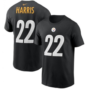 Men's Pittsburgh Steelers #22 Najee Harris 2021 Black NFL Draft First Round Pick Player Name & Number T-Shirt Men's Pittsburgh Steelers #22 Najee Harris 2021 Black NFL Draft First Round Pick Player Name & Number T-Shirt